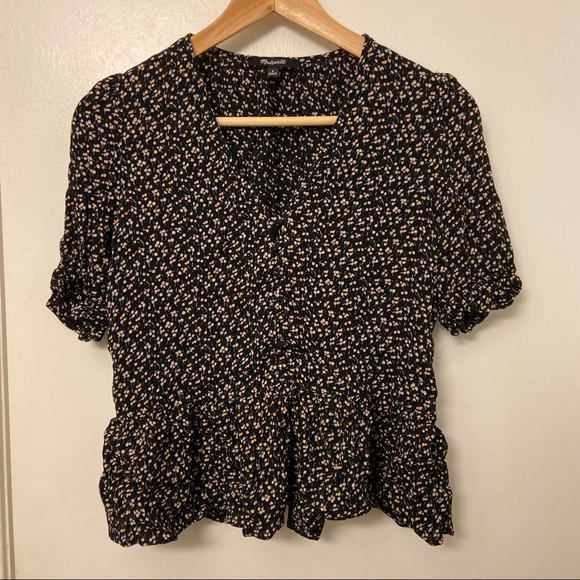 Madewell Courtyard Ruffle Hem Top - Picture 3 of 7